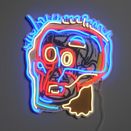 Skull Neon Sign by Jean-Michel Basquiat  Artware Editions   