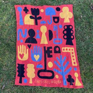 David Shillinglaw Hieroglyphics Cotton Throw Artware Editions
