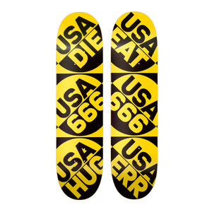 USA 666 Skateboard Diptych by Robert Indiana  Artware Editions   