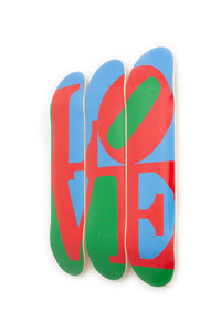 LOVE by Robert Indiana Skateboard Deck Triptych Skateroom