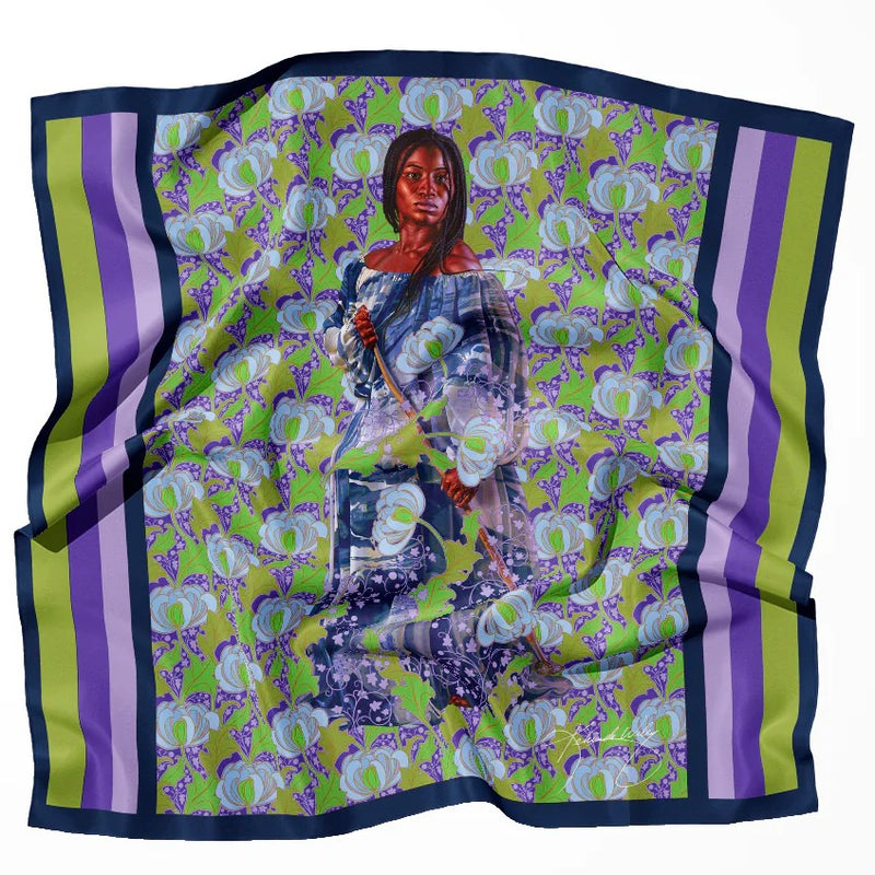 Green Floral Silk Scarf by Kehinde Wiley – Artware Editions