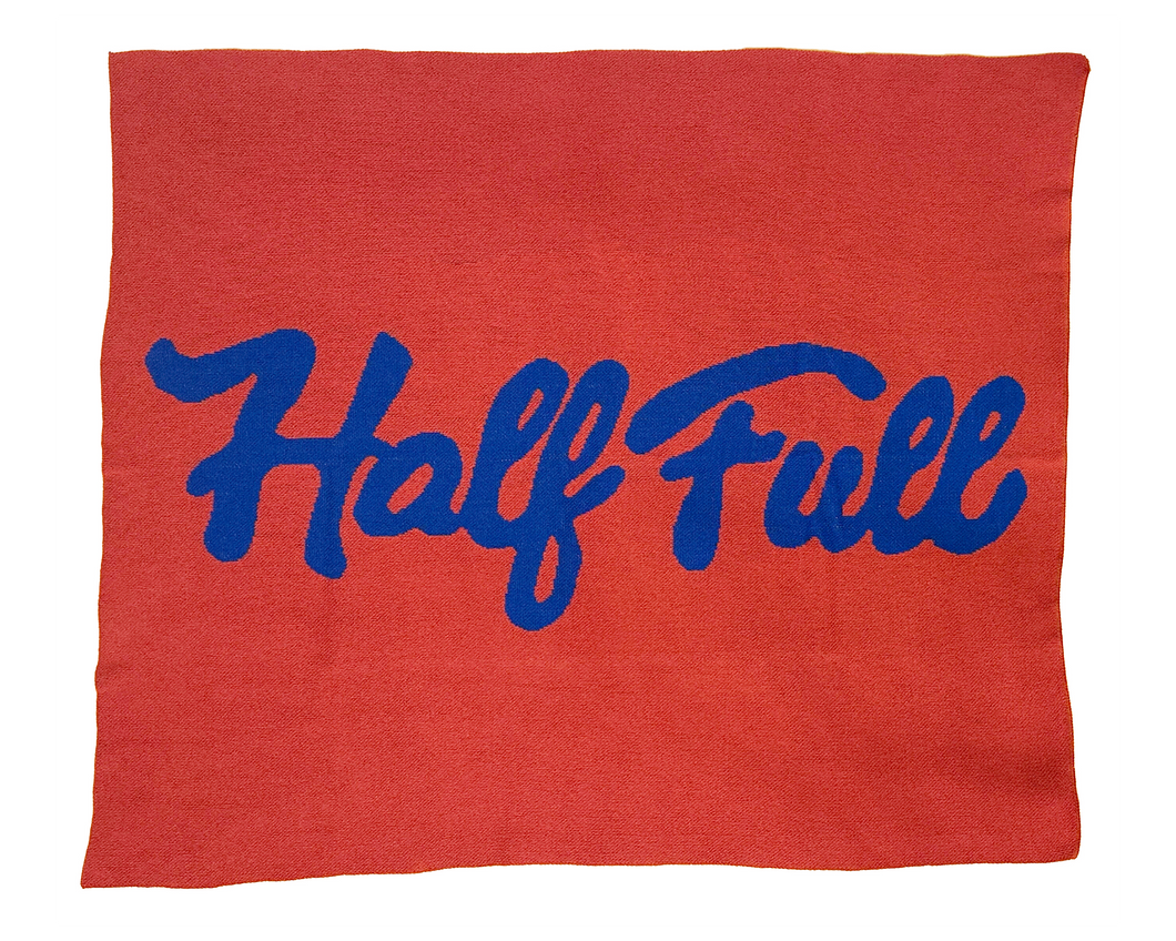 Half Full or Half Empty Throw Blanket by Joel Mesler Artware Editions Half Full