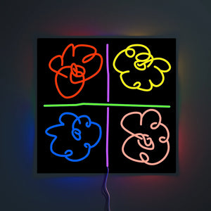 Flowers Neon Sign by Mickalene Thomas Artware Editions