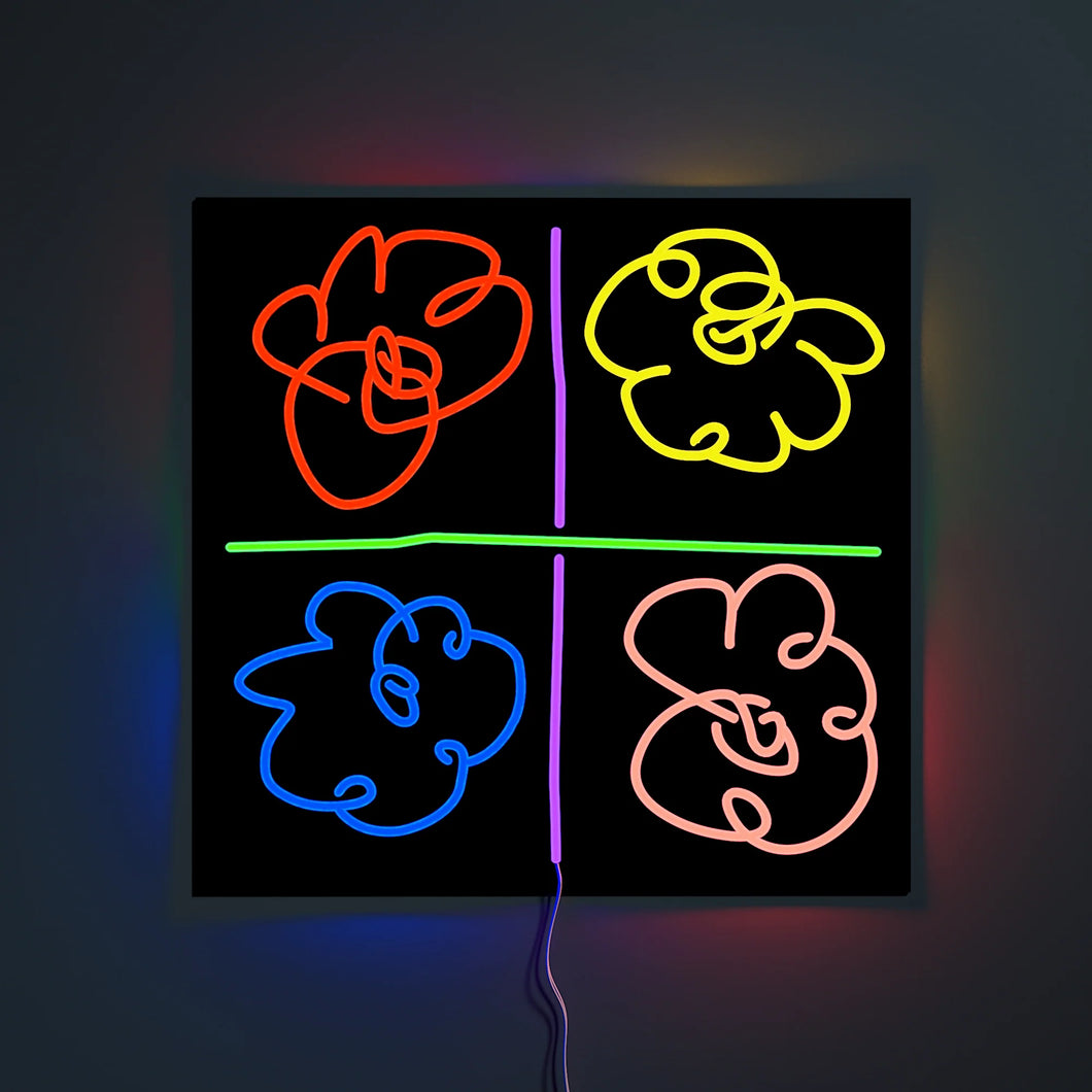 Flowers Neon Sign by Mickalene Thomas Artware Editions