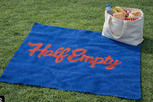 Half Full or Half Empty Throw Blanket by Joel Mesler Artware Editions