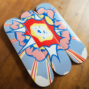 Explosion by Roy Lichtenstein Skateboard Deck Triptych Skateroom