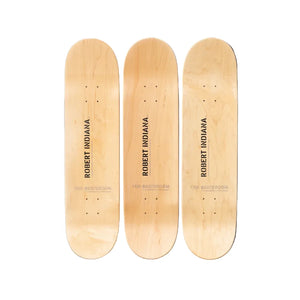 LOVE by Robert Indiana Skateboard Deck Triptych Skateroom