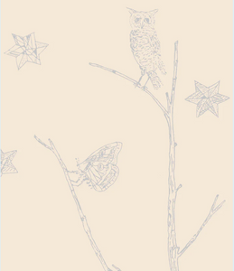 Maiden & Moonflower Wallpaper by Kiki Smith ARTISTS,OBJECTS vendor-unknown Winterfrost  