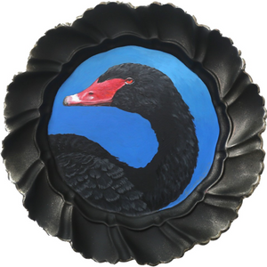 Black Swan Plate by Bill Samios  Artware Editions   
