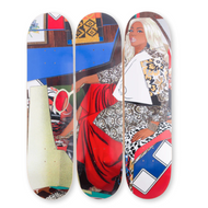 Din Avec La Main Dans Le Miroir Et Jupe Rogue Skateboard Decks by Mickalene Thomas Artware Editions