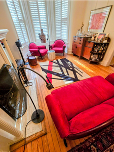 New Abstraction No. 59 (Red Stripe) Rug by James Welling BravinLee