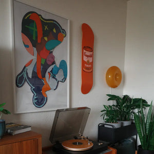 Colored Campbell's Soup (Peach) by Andy Warhol Skateboard Deck