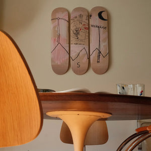 Both Poles by Jean-Michel Basquiat Skateboard Deck Triptych Skateroom