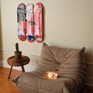Six Fifty by Jean-Michel Basquiat Skateboard Deck Triptych Skateroom