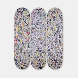 White Light by Jackson Pollock Skateboard Deck Triptych Skateroom