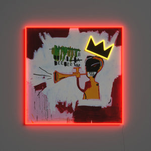 Trumpet Painting by Jean-Michel Basquiat Neon Sign