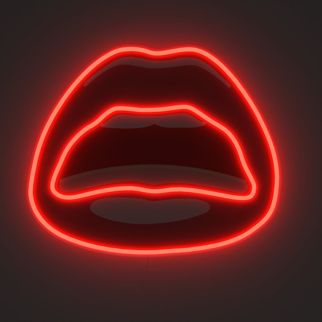 Red Lips Neon Sign by Tom Wesselmann  yellowpop   