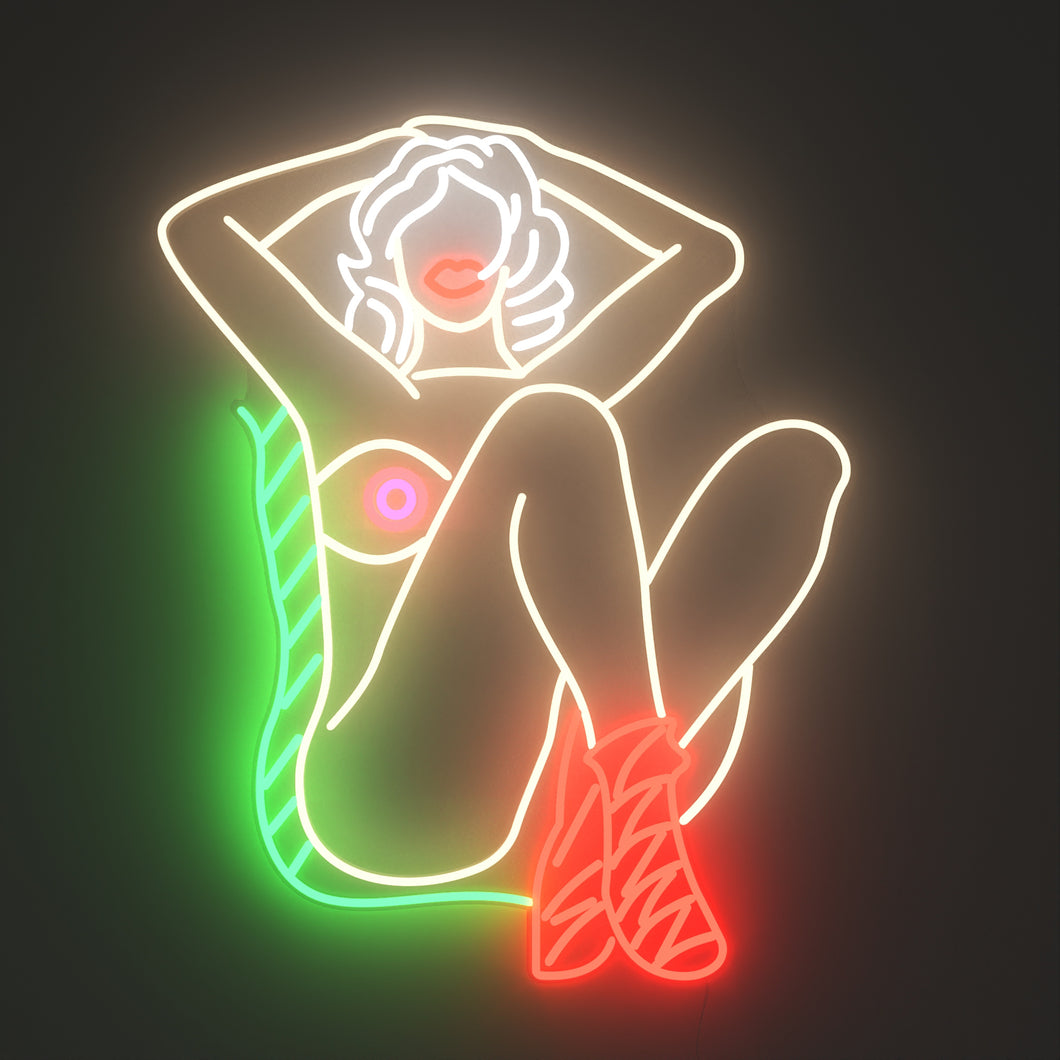 La Femme Neon Sign by Tom Wesselmann  yellowpop   