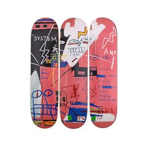 Six Fifty by Jean-Michel Basquiat Skateboard Deck Triptych Skateroom