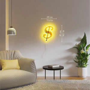 Dollar Sign by Andy Warhol LED Neon Sign