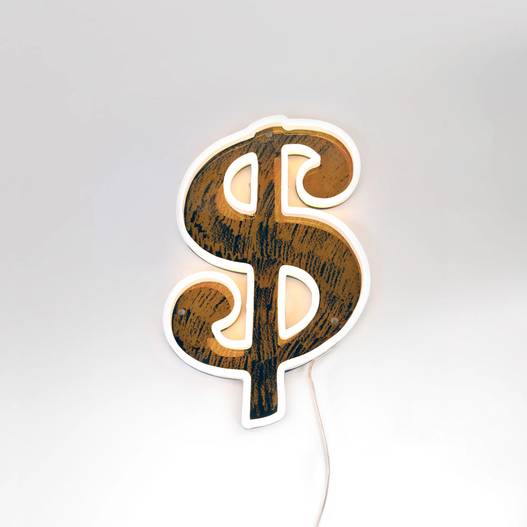 Dollar Sign by Andy Warhol LED Neon Sign
