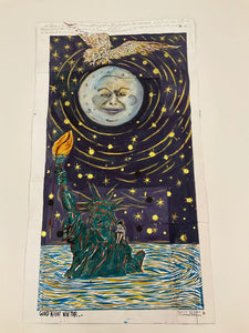 Good Night New York by Marcel Dzama and Raymond Pettibon Skateboard Deck Skateroom