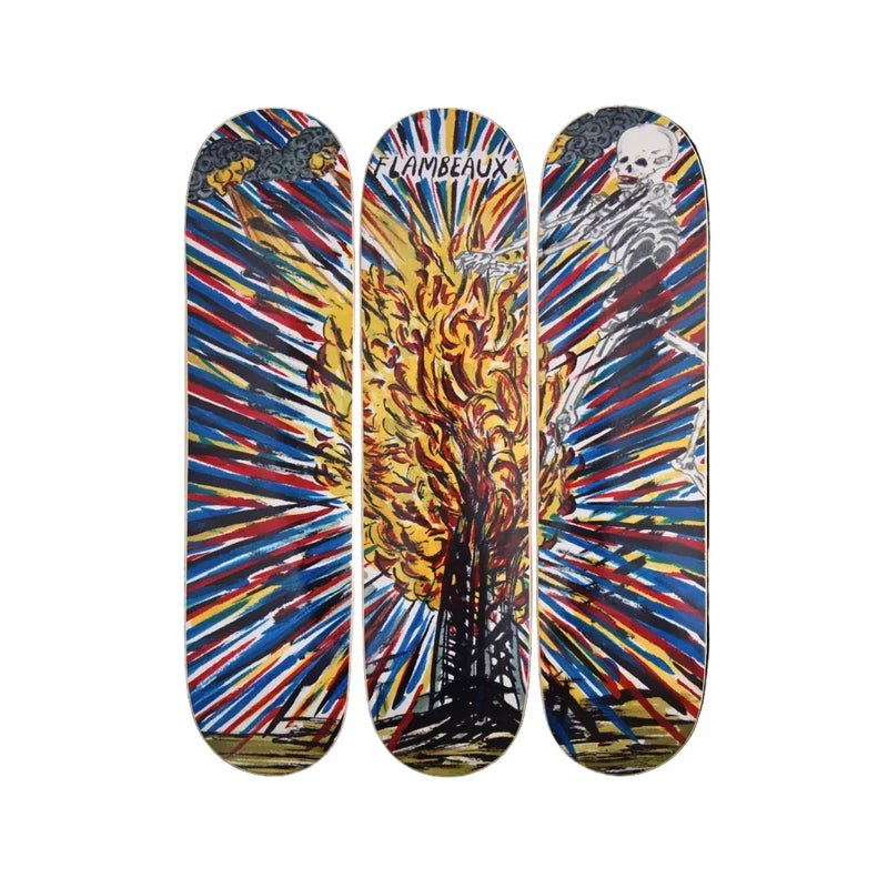 Flambeaux by Marcel Dzama and Raymond Pettibon Skateboard Deck