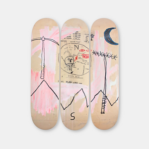 Both Poles by Jean-Michel Basquiat Skateboard Deck Triptych Skateroom