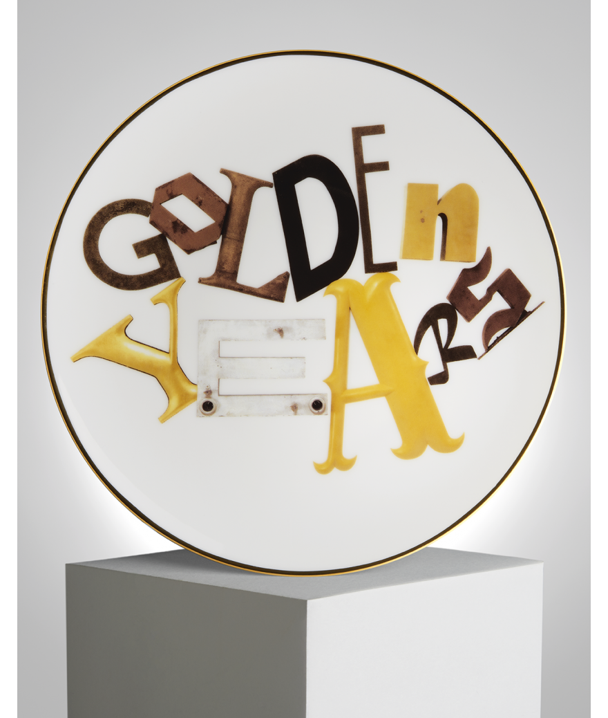 The Golden Years Plate by Jack Pierson GIFTING,OBJECTS,ARTISTS Ligne Blanche