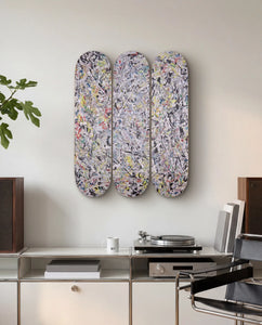 White Light by Jackson Pollock Skateboard Deck Triptych Skateroom