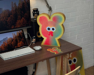 Soft Bear by Jon Burgerman LED Neon Lamp with Single-Color and Color-Changing Modes