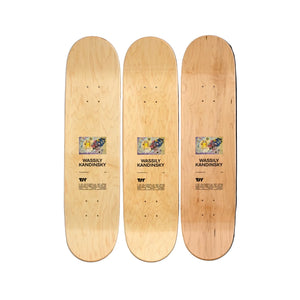 Yellow-Red-Blue by Wassily Kandinsky Skateboard Deck Triptych Skateroom