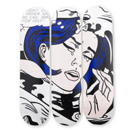 Drowning Girl Skateboard Triptych by Roy Lichtenstein Artware Editions