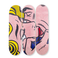 Kiss V Skateboard Triptych by Roy Lichtenstein Artware Editions