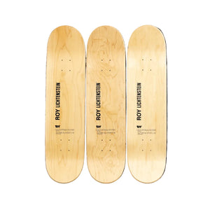 Explosion by Roy Lichtenstein Skateboard Deck Triptych Skateroom