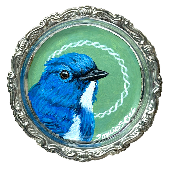 Ultramarine Flycatcher by Bill Samios Artware Editions