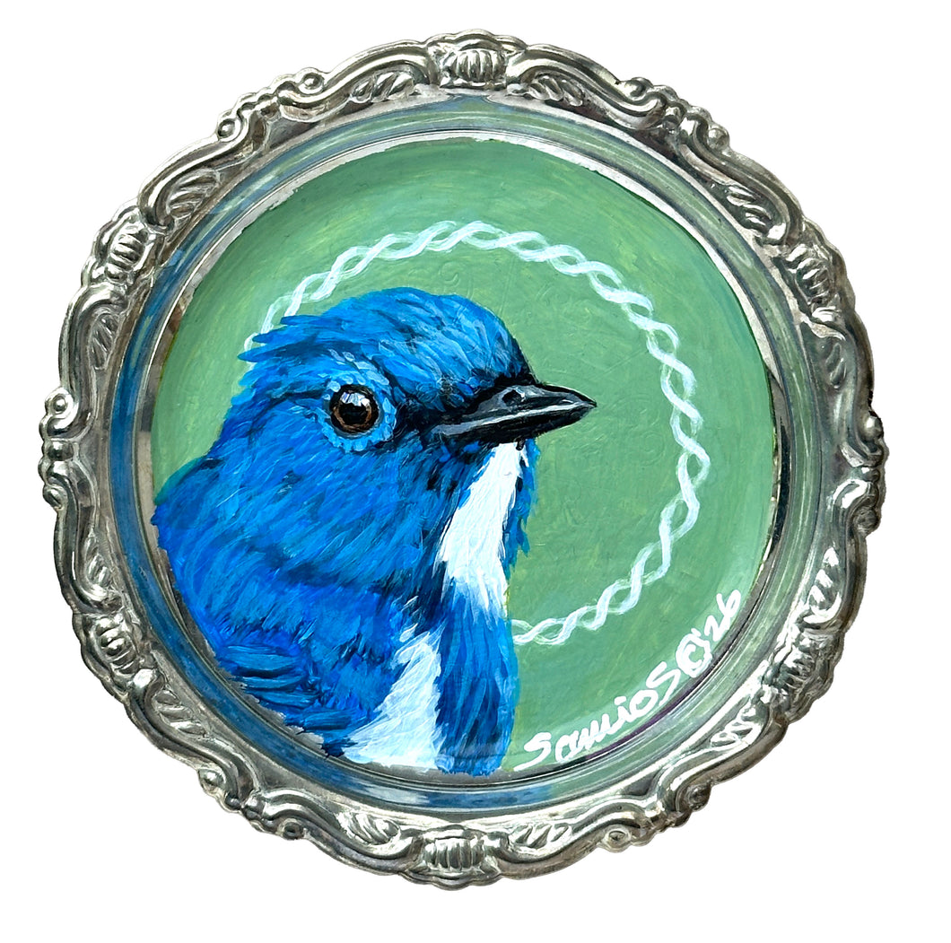 Ultramarine Flycatcher by Bill Samios Artware Editions