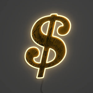 Dollar Sign by Andy Warhol LED Neon Sign