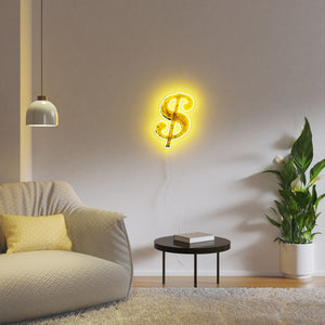 Dollar Sign by Andy Warhol LED Neon Sign