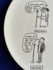 Untitled (Comedy Show) Plate by Pablo Helguera  Artware Editions   
