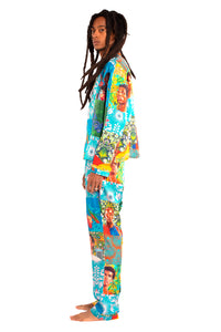Tiled Silk Pajama Set by Kehinde Wiley  Artware Editions   