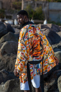 Simeon the God Receiver Silk Robe by Kehinde Wiley  Artware Editions   
