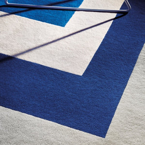 Homage to the Square: Blue, White Grey (Rug) by Josef Albers ARTISTS,OBJECTS,GIFTING Farr   