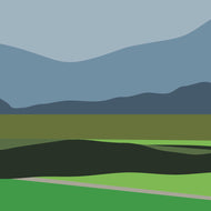 Aside the Mountaintops Wall Covering by Brian Alfred ARTISTS,OBJECTS vendor-unknown   