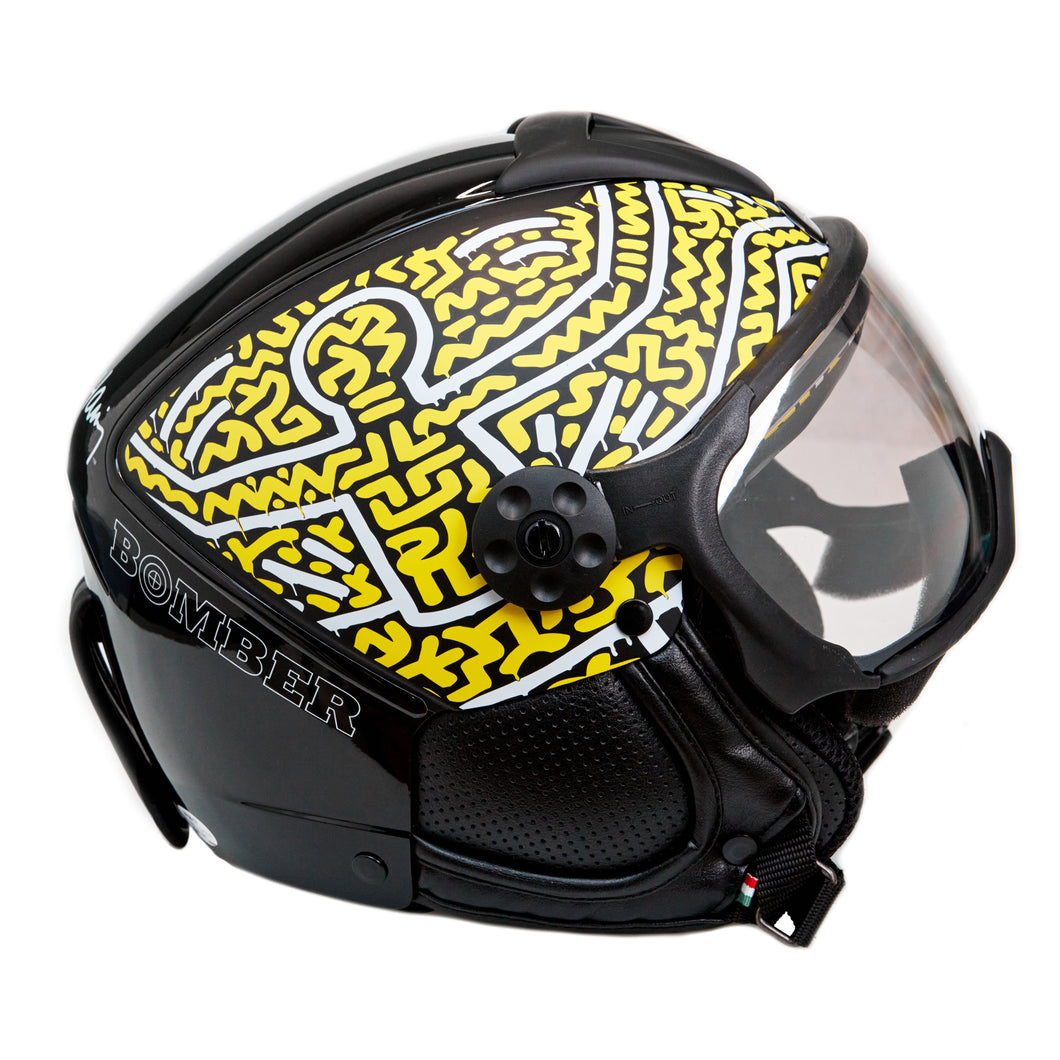 bomber art motorcycle helmet Keith Haring (Bright Vibes) Bomber Helmet – Artware Editions