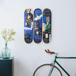 Horn Players by Jean-Michel Basquiat Skateboard Deck Triptych Skateroom