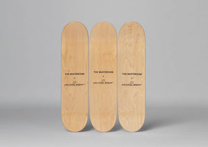 Trumpet by Jean-Michel Basquiat Skateboard Deck Triptych Skateroom