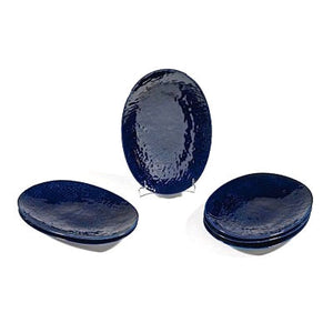 L'Empreinte Digitale Platter by Cesar ARTISTS,OBJECTS,GIFTING vendor-unknown cobalt  