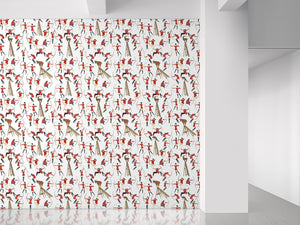 Cupid's Arrow Wall Covering by Marcel Dzama ARTISTS,OBJECTS Maharam   
