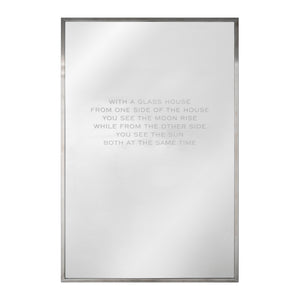 Mirror (In a Glass House) by Jenny Holzer  Artware Editions   